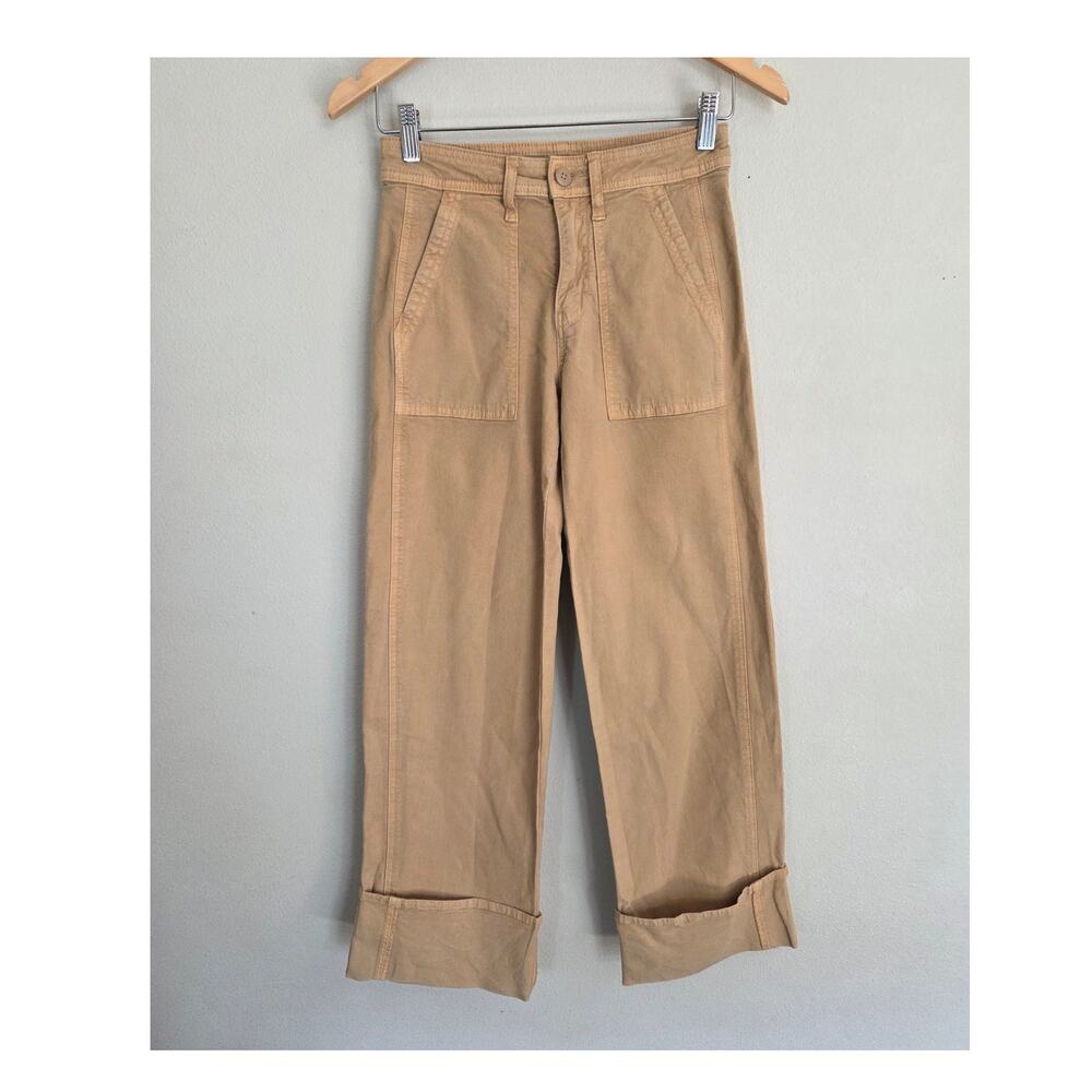 American Eagle Woman's Stretch High-Waisted Utility Stovepipe Khaki Pants 00